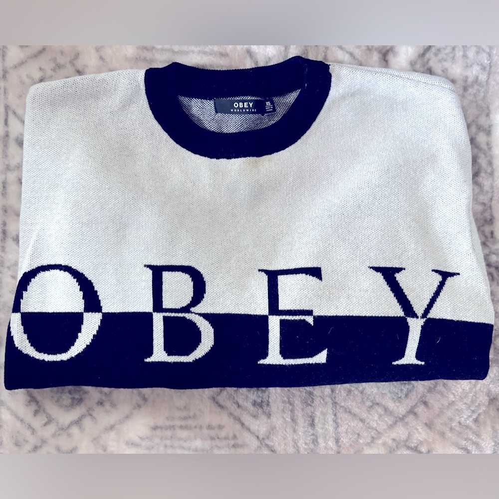 OBEY Colorblock sweatshirt black/white size XS